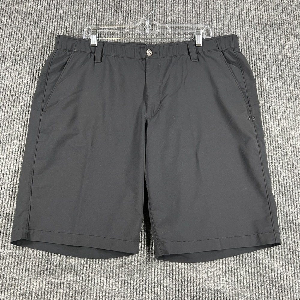 Under Armour Shorts Mens Size 40 Black Chino Golf Loose Fit Casual Outdoor
